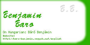 benjamin baro business card