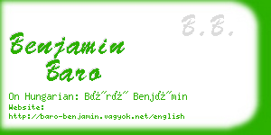 benjamin baro business card